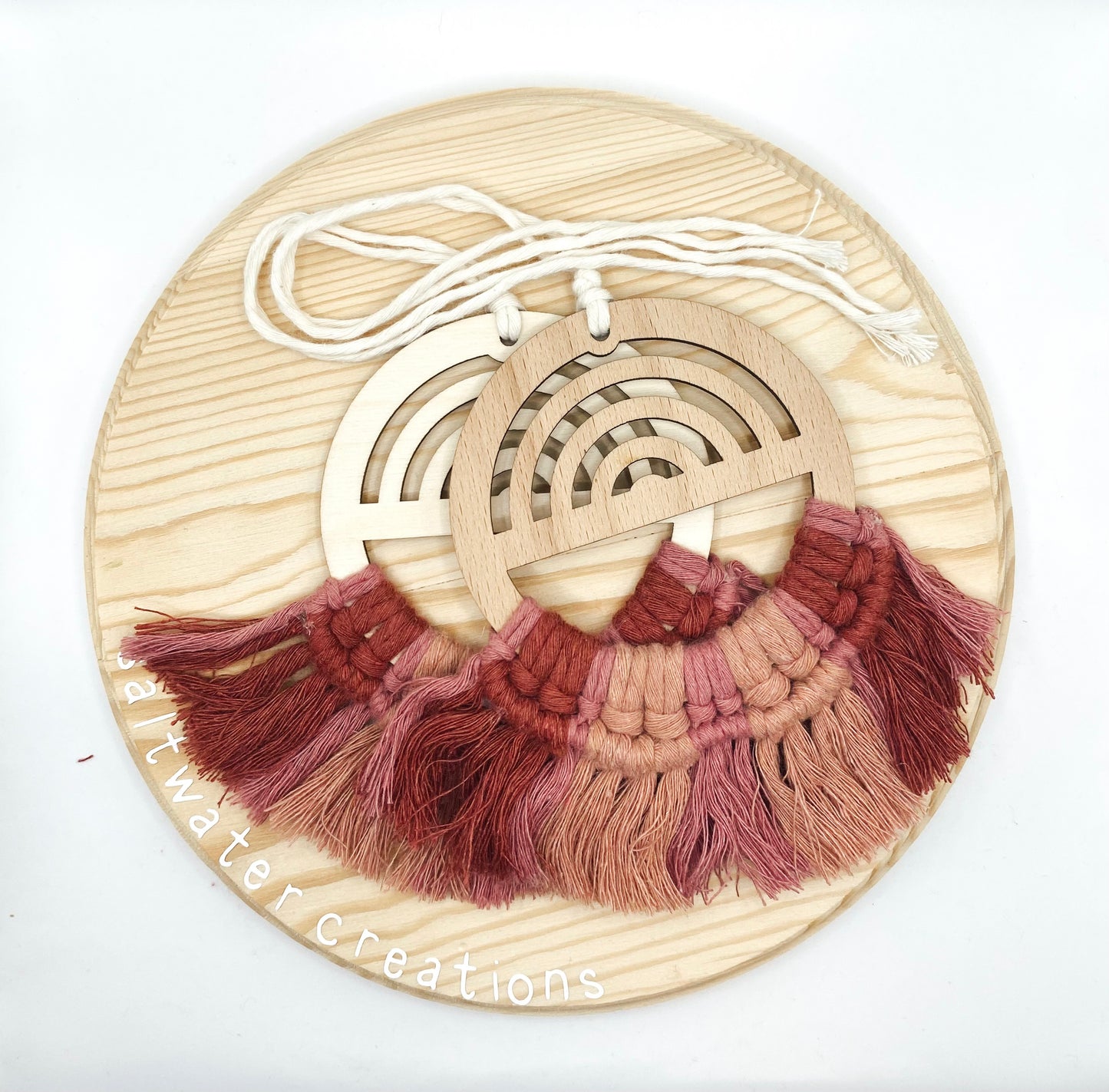Sunset Rainbow Wooden Ornament