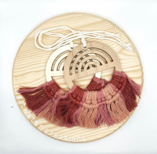 Sunset Rainbow Wooden Ornament
