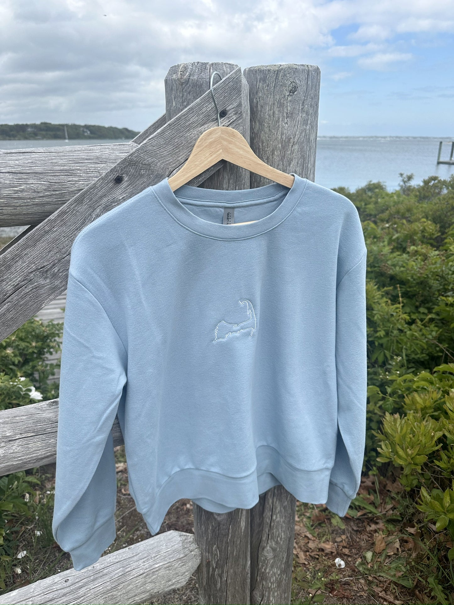 Cape Cod Cropped Crewneck Outline