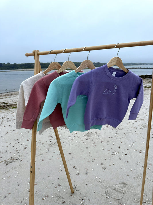 Toddler Cape Cod Crewneck Outline