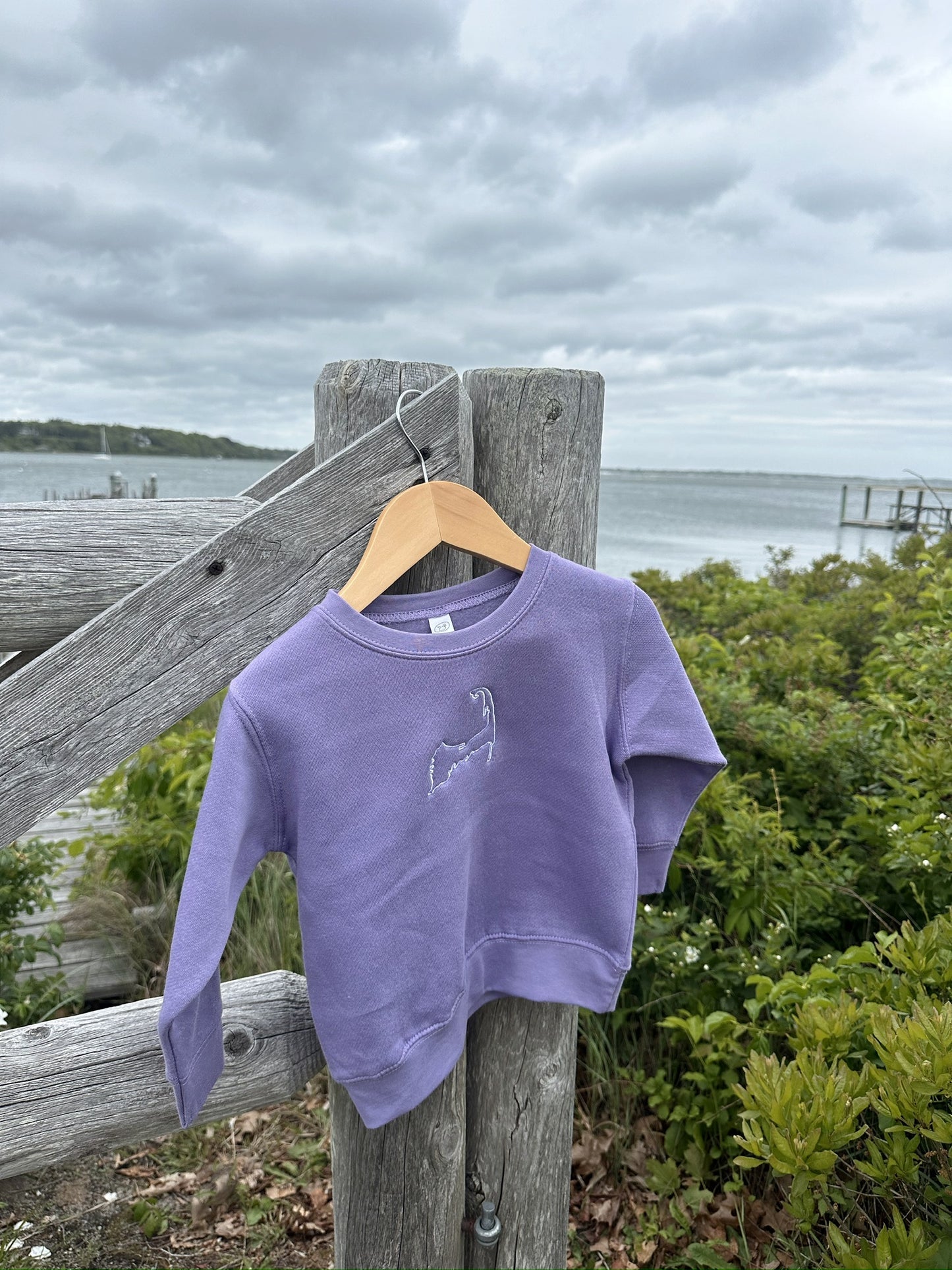 Toddler Cape Cod Crewneck Outline