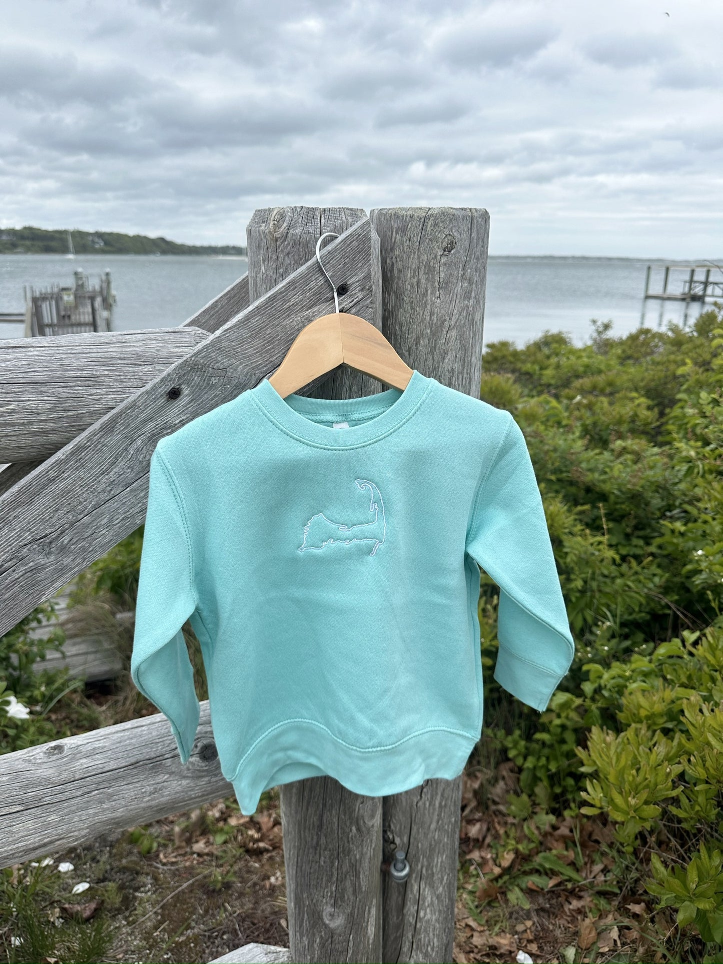 Toddler Cape Cod Crewneck Outline