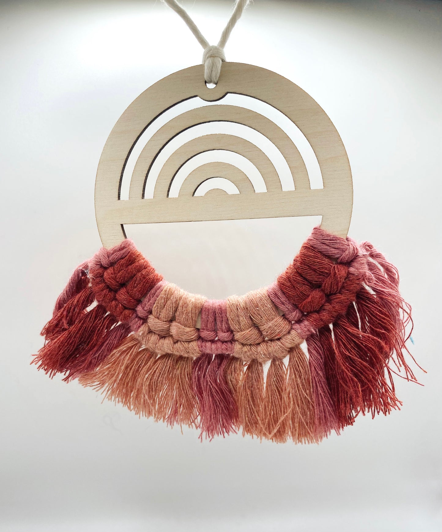Sunset Rainbow Wooden Ornament
