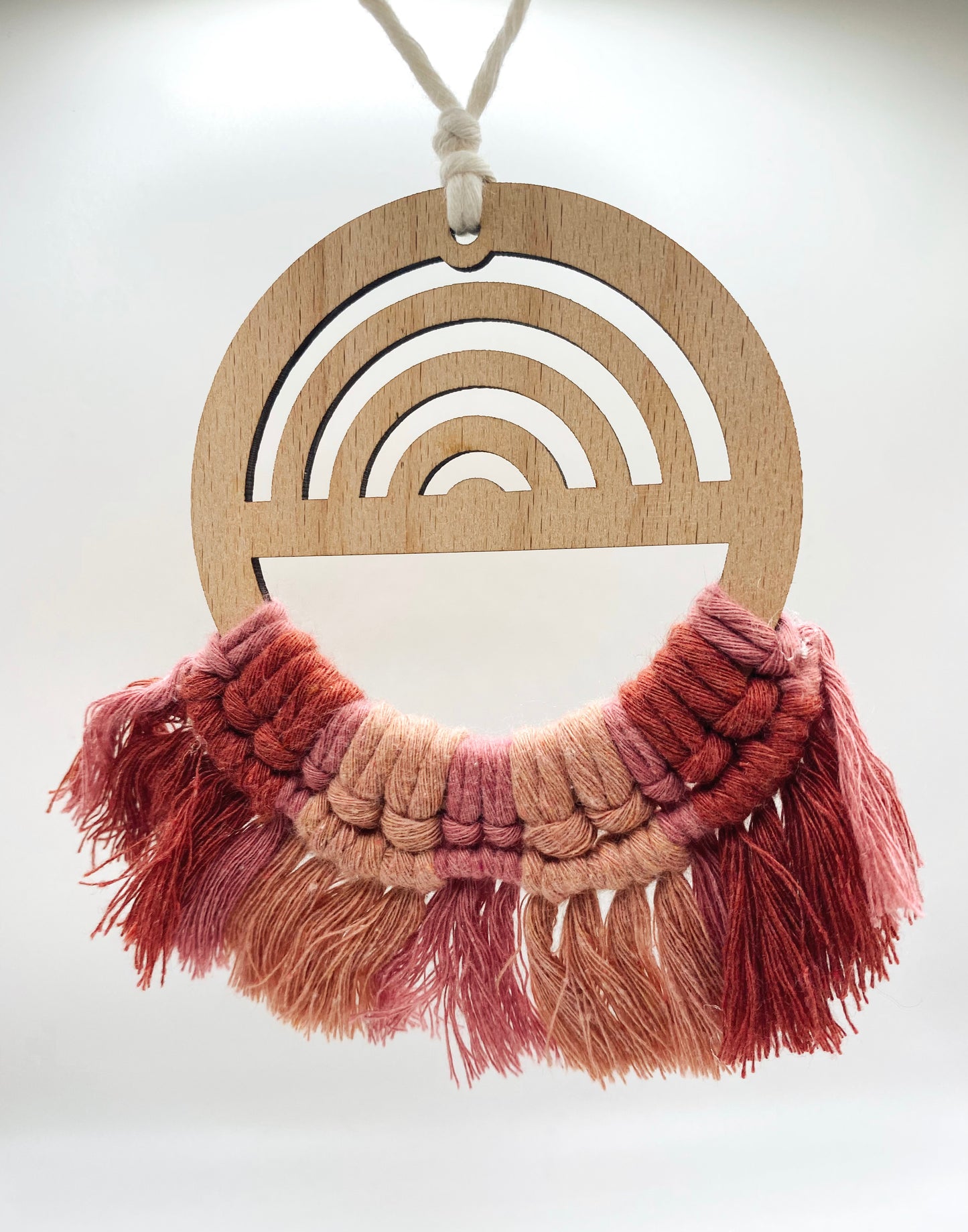 Sunset Rainbow Wooden Ornament