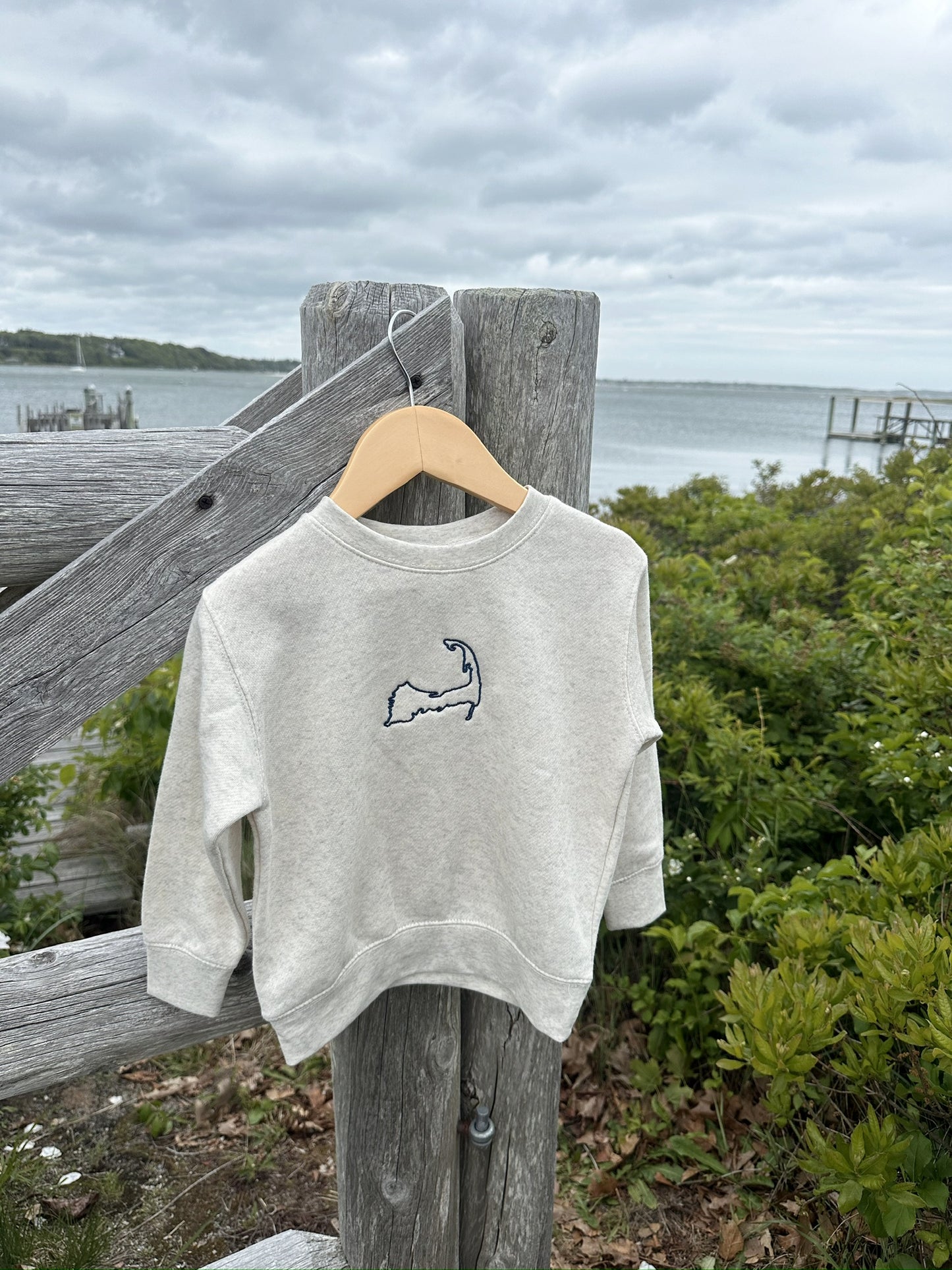 Toddler Cape Cod Crewneck Outline
