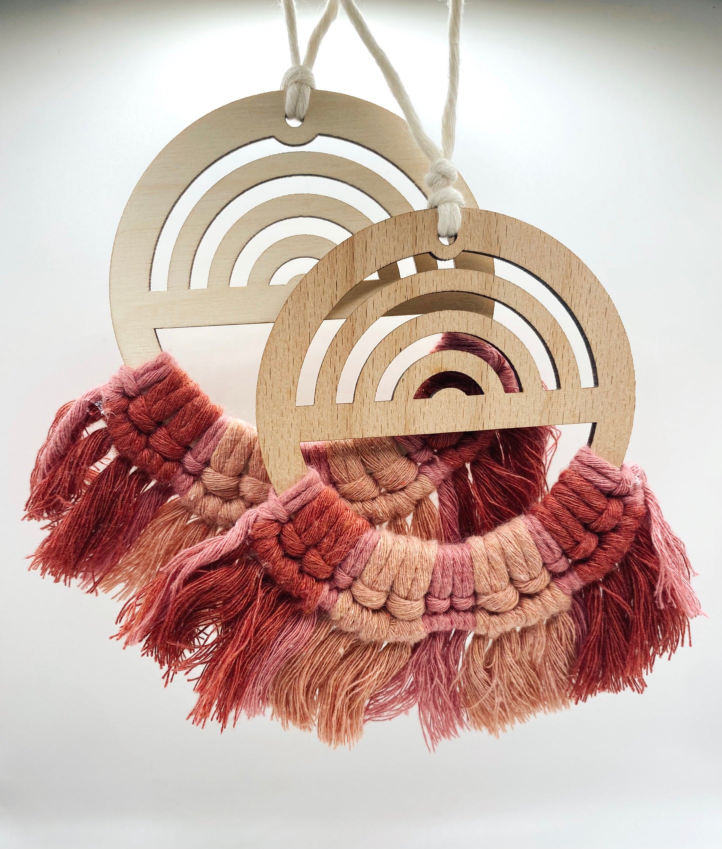 Sunset Rainbow Wooden Ornament