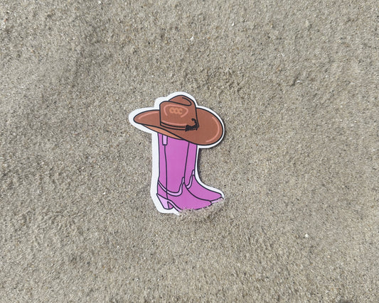 Cowgirl Boot Sticker